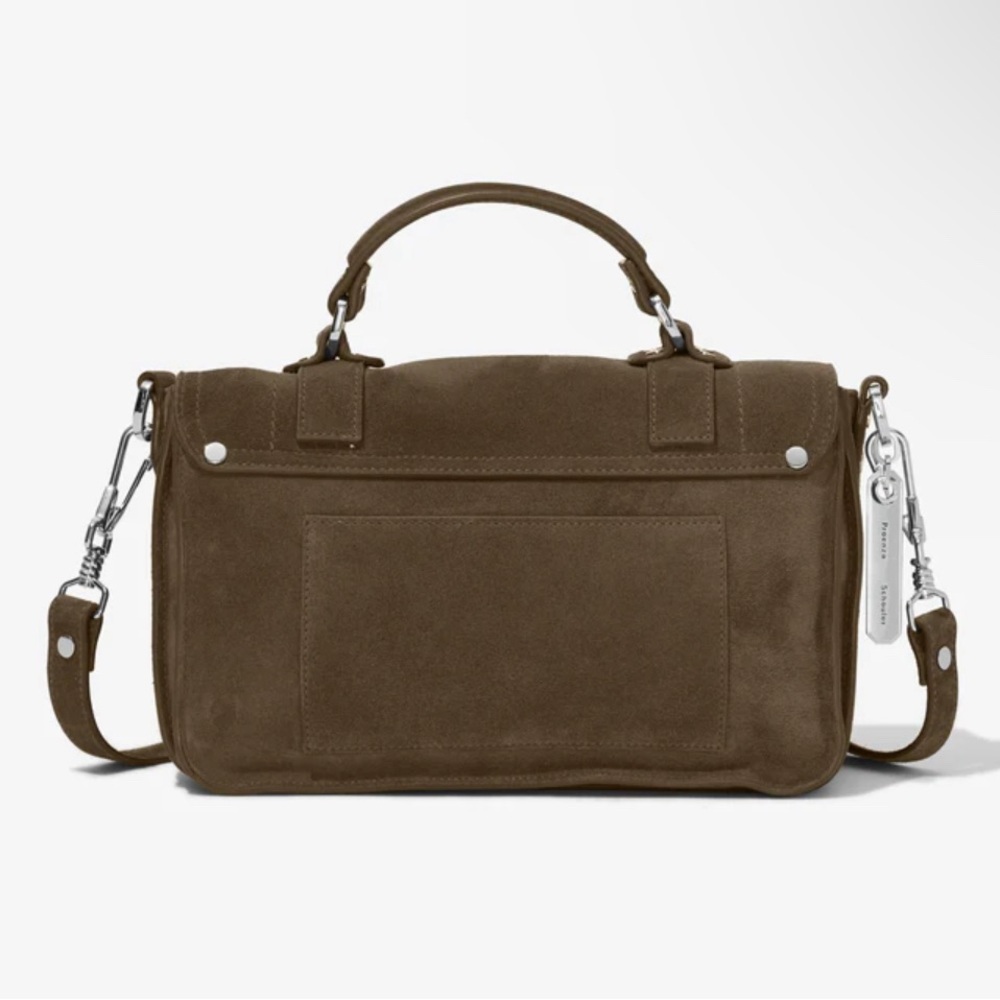 PROENZA SCHOULER PS1 Medium Suede Bag - Teak/Green - Like New + Amazing! - Picture 3 of 12